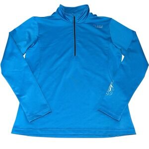 Volkl 1/2 Zip Long Sleeve Performance Pullover Blue Women's‎ Size 10